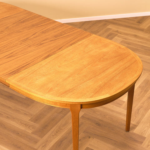 Swedish oval dining table in teak