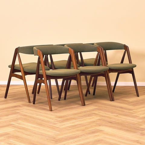 Danish set of 6 dining chairs 'model 205' by Thomas Harlev for Farstrup
