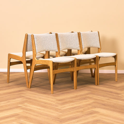 Danish dining chairs in oak by Erik Buch for Anderstrup Møbelfabrik, model 89