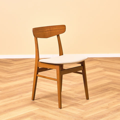 Danish dining chairs in teak & beech by Findahl Møbelfabrik, model 'Møsbol'