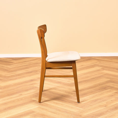 Danish dining chairs in teak & beech by Findahl Møbelfabrik, model 'Møsbol'