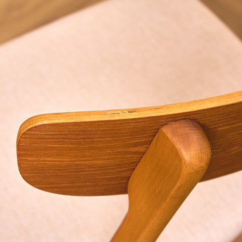 Danish dining chairs in teak & beech by Findahl Møbelfabrik, model 'Møsbol'