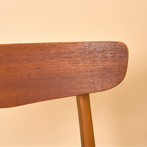 Danish dining chairs in teak & beech by Findahl Møbelfabrik, model 'Møsbol'