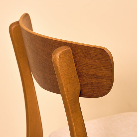 Danish dining chairs in teak & beech by Findahl Møbelfabrik, model 'Møsbol'