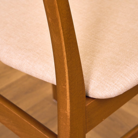 Danish dining chairs in teak & beech by Findahl Møbelfabrik, model 'Møsbol'