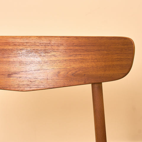 Danish dining chairs in teak & beech by Findahl Møbelfabrik, model 'Møsbol'