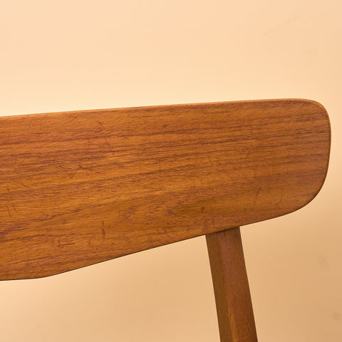 Danish dining chairs in teak & beech by Findahl Møbelfabrik, model 'Møsbol'