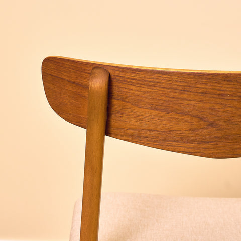 Danish dining chairs in teak & beech by Findahl Møbelfabrik, model 'Møsbol'