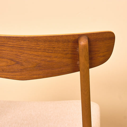Danish dining chairs in teak & beech by Findahl Møbelfabrik, model 'Møsbol'