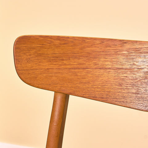 Danish dining chairs in teak & beech by Findahl Møbelfabrik, model 'Møsbol'