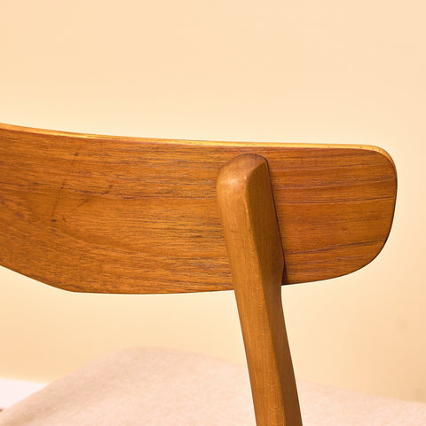 Danish dining chairs in teak & beech by Findahl Møbelfabrik, model 'Møsbol'