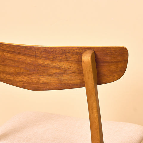 Danish dining chairs in teak & beech by Findahl Møbelfabrik, model 'Møsbol'