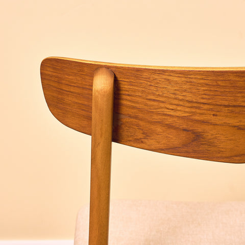 Danish dining chairs in teak & beech by Findahl Møbelfabrik, model 'Møsbol'