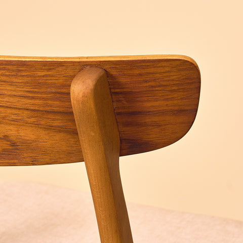 Danish dining chairs in teak & beech by Findahl Møbelfabrik, model 'Møsbol'