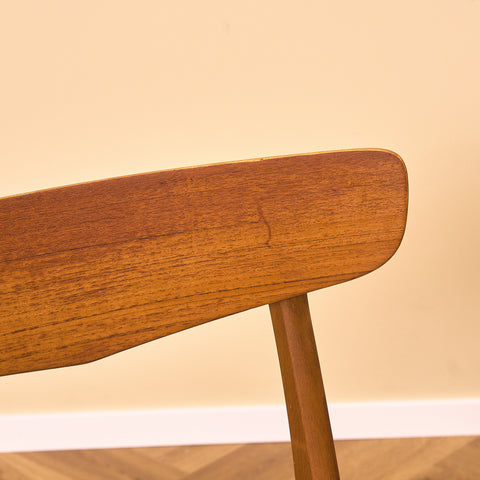 Danish dining chairs in teak & beech by Findahl Møbelfabrik, model 'Møsbol'