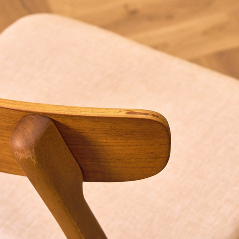 Danish dining chairs in teak & beech by Findahl Møbelfabrik, model 'Møsbol'