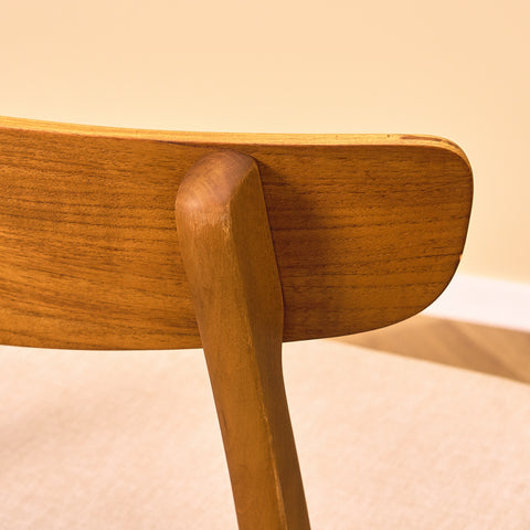 Danish dining chairs in teak & beech by Findahl Møbelfabrik, model 'Møsbol'