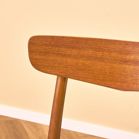 Danish dining chairs in teak & beech by Findahl Møbelfabrik, model 'Møsbol'
