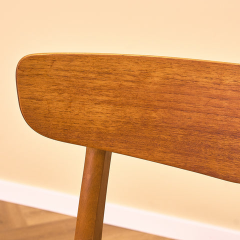 Danish dining chairs in teak & beech by Findahl Møbelfabrik, model 'Møsbol'