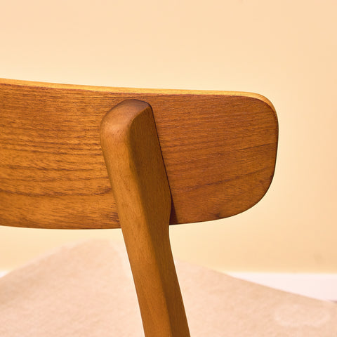 Danish dining chairs in teak & beech by Findahl Møbelfabrik, model 'Møsbol'