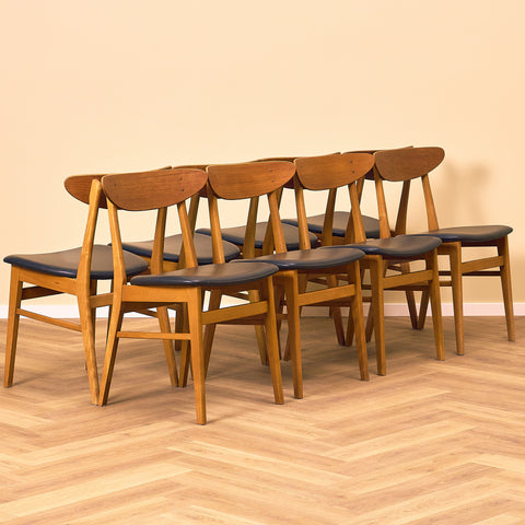 Danish dining chairs in teak & beech by Farstrup, model '210'