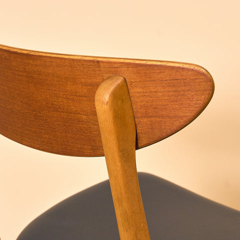 Danish dining chairs in teak & beech by Farstrup, model '210'