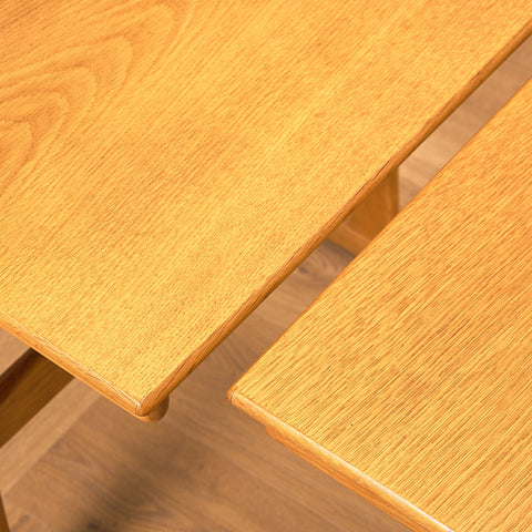 Danish set of nest of tables in oak by Vildbjerg Mobelfabrik