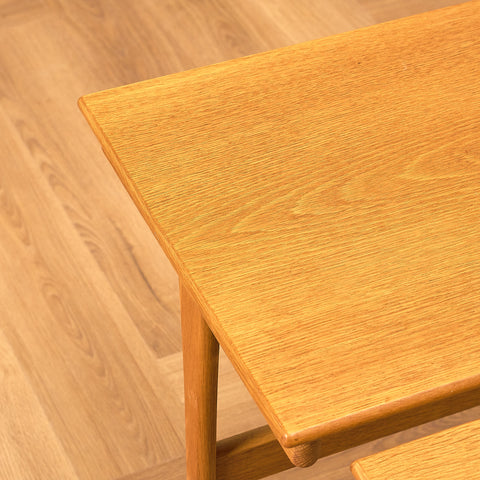 Danish set of nest of tables in oak by Vildbjerg Mobelfabrik