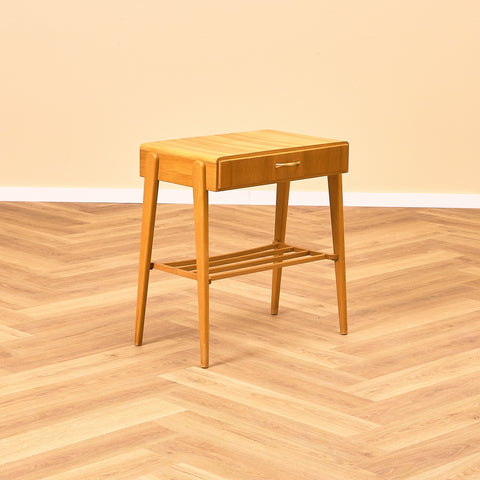 Swedish bedside table in beech