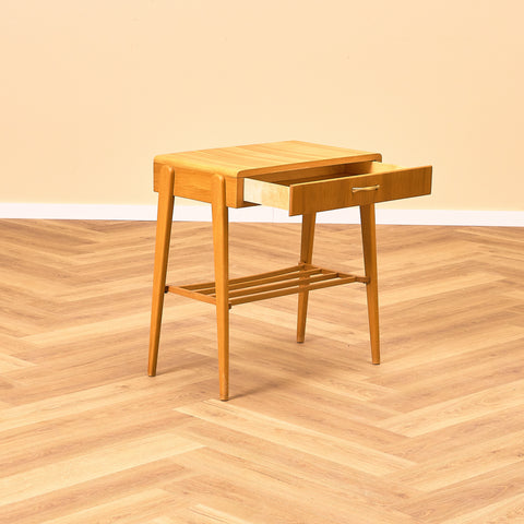 Swedish bedside table in beech