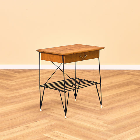 Swedish bedside table in teak