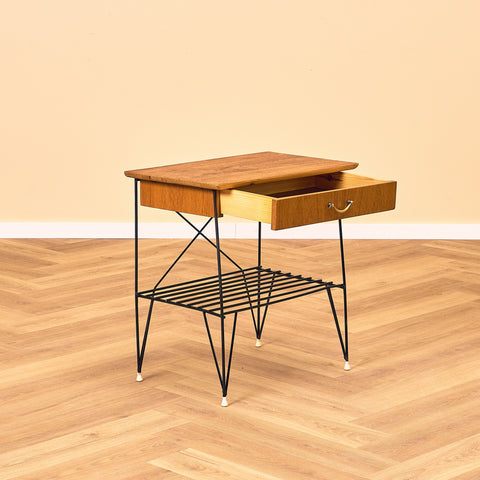 Swedish bedside table in teak