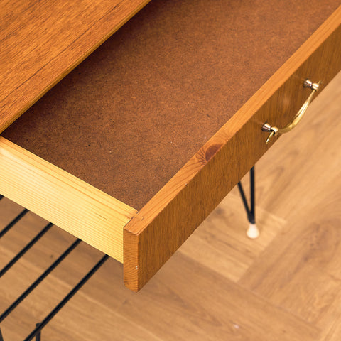 Swedish bedside table in teak