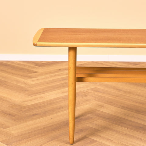 Swedish coffee table in teak & beech