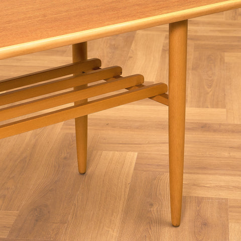 Swedish coffee table in teak & beech