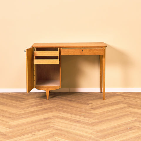 Swedish writing desk in teak and beech