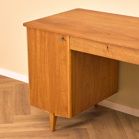 Swedish writing desk in teak and beech