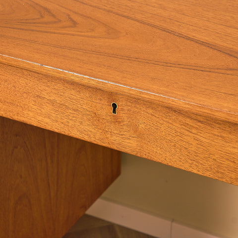 Swedish writing desk in teak and beech