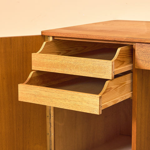 Swedish writing desk in teak and beech