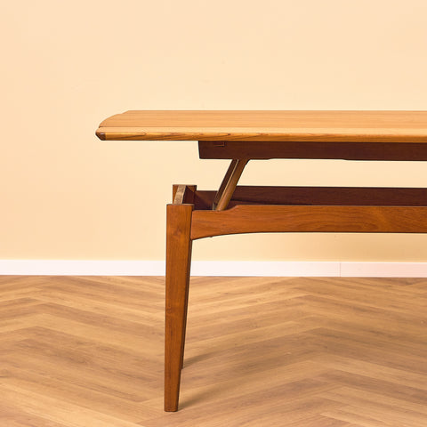 Swedish foldable coffee table in teak