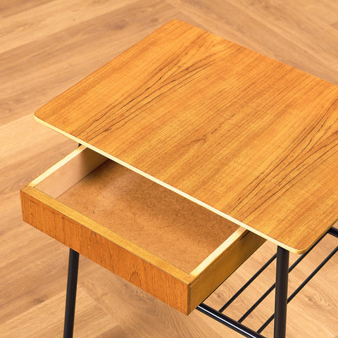 Swedish bedside table in teak
