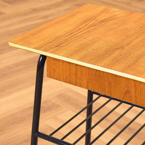 Swedish bedside table in teak