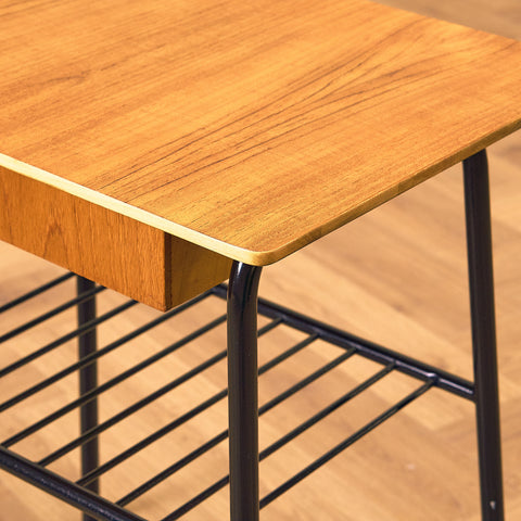 Swedish bedside table in teak