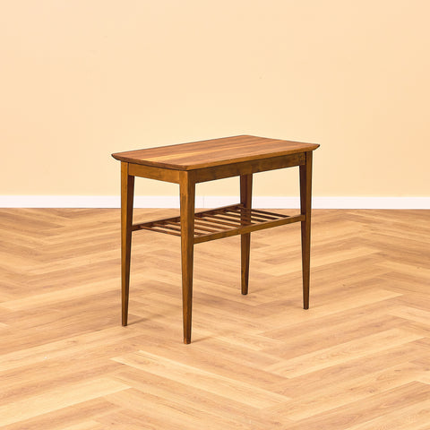 Swedish side table in mahogany and beech by Svensk Möbelindustri