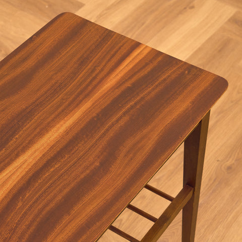 Swedish side table in mahogany and beech by Svensk Möbelindustri
