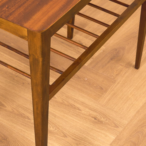 Swedish side table in mahogany and beech by Svensk Möbelindustri