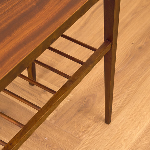 Swedish side table in mahogany and beech by Svensk Möbelindustri