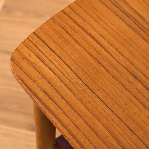 Side table in teak and beech