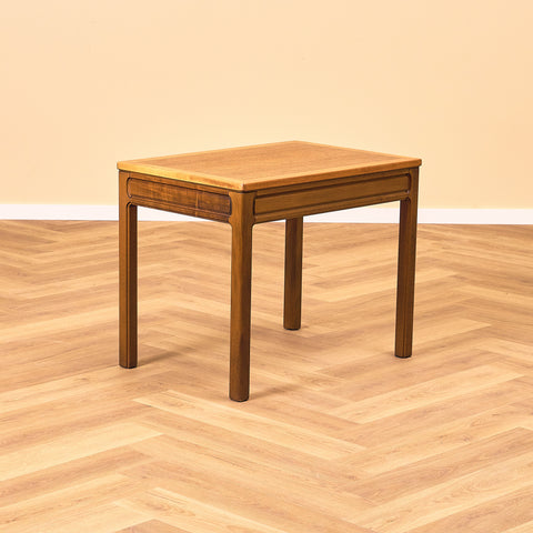 Swedish side table in walnut by AB Westbergs
