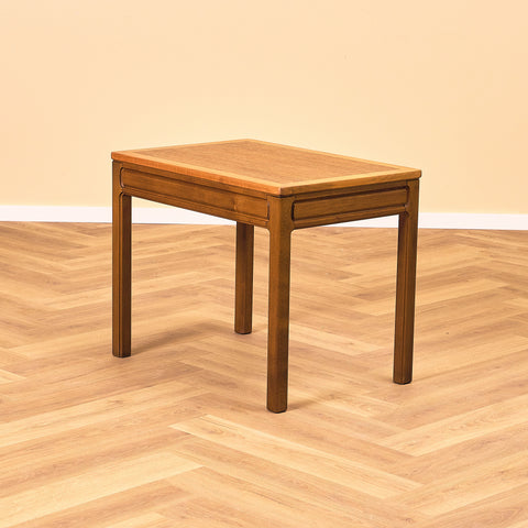 Swedish side table in walnut & beech by AB Westbergs